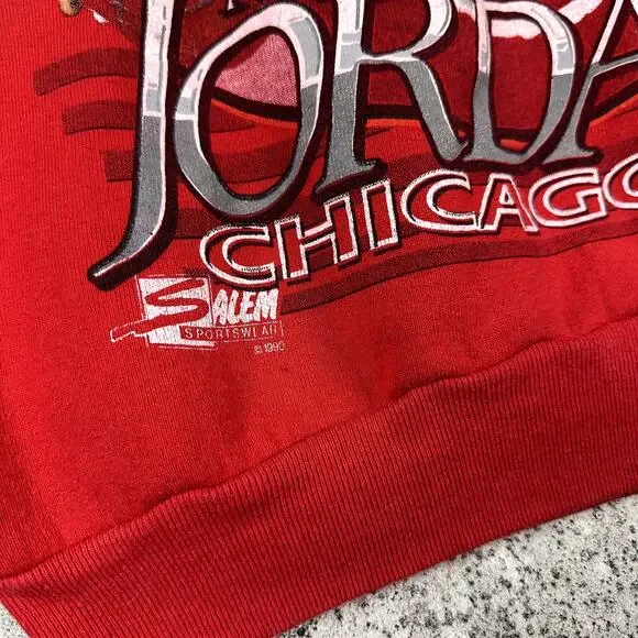 Vintage Michael Jordan Sweatshirt 90s Salem Size Small/Med - Picture 3 of 5